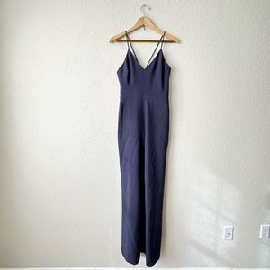 NWOT LIKELY Spaghetti Strap Straight Leg Jumpsuit in Blue